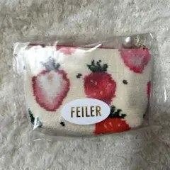 ⭐︎最終価格⭐︎FEILERいちご柄タオルハンカチケース&ポーチのセット新品未使用 ⭐︎最終価格⭐︎FEILERいちご柄タオルハンカチケース&ポーチの