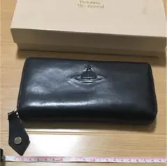 ヴィヴィアンウエストウッド 長財布 黒 ラウンドファスナー