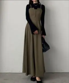 新品 Louere フレアキャミワンピース