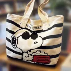 スヌーピー ポップコーン トートバッグ
