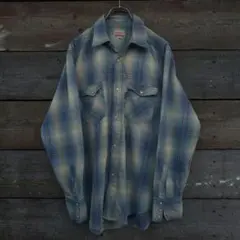 vintageSuttonplaceオンブレチェックシャツCPO70s刺繍XL vintageSuttonplaceオンブレチェックシャツCPO70s刺繍XL - メルカリ
