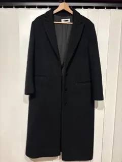 H BEAUTY&YOUTH ブラック チェスターコート ロングコート