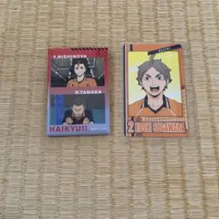 ハイキュー！！菅原孝支、西谷夕、田中龍之介、カード、缶バッジ