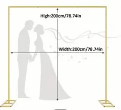 Backdrop Stand with Golden Metal Frame -