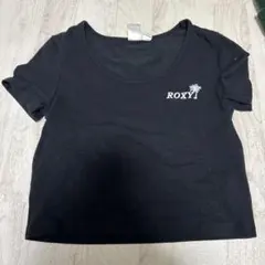 ROXY ブラック ショート丈 Tシャツ