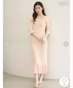 【新品未使用】snidelhome ニットフリルワンピース