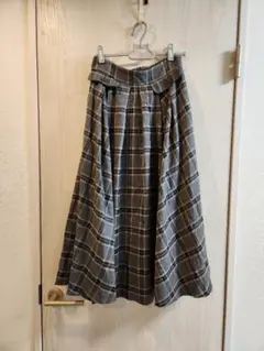 チェック ロングスカート