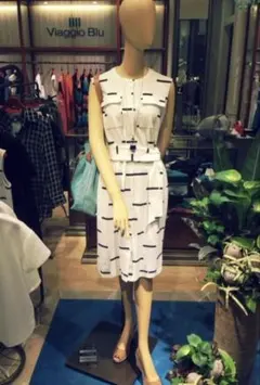 Viaggio Blu♡ ノースリーブワンピース ボーダー ベルト付きのサムネイル