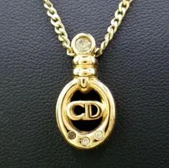 【美品】DIORディオールゴールドネックレス、ストーン、ヴィンテージ_121