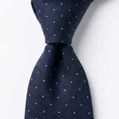 【美品】GUCCI グッチ ネクタイ ネイビー マイクロGG ドット シルク