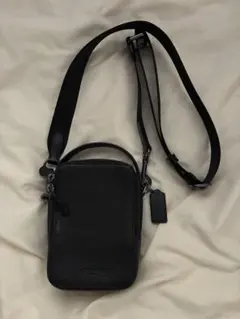【美品】COACH ミニショルダーバッグ シボ革