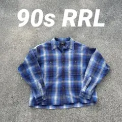 新品 RRL オンブレ フランネルジャケットシャツ 水色 ヴィンテージ配色 XL 新品 RRL オンブレ フランネルジャケットシャツ 水色 ヴィンテージ配色