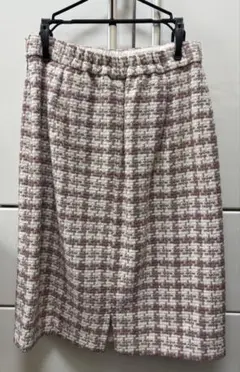 MISCH MASCH 千鳥ピンクチェック柄タイトスカート　ミッシュマッシュ