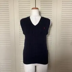 Polo by Ralph Lauren ネイビー Vネックニットベスト M