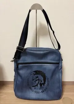美品！　ブレイブマン ロゴ！　DIESEL ショルダーバッグ ブルーのサムネイル