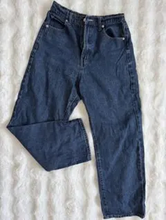 GRL ダークブルー ストレートデニム