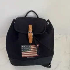 【希少・良品】ポロ ラルフローレン 星条旗 リュック キャンバス ネイビー 紺
