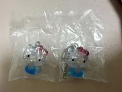 ハローキティ クリアマスコット 2点セット