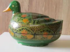 高級】インド カシミール パピエ・マシェ 花瓶 真鍮 紙漆細工