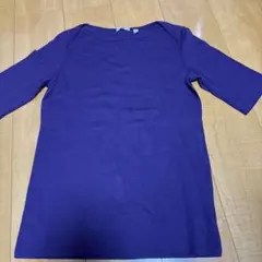 UNIQLO 5分袖カットソー XL パープル
