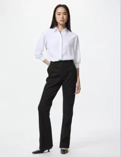 スリムフレアトラウザージーンズ丈長め