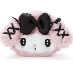 サンリオ マイメロディ 真夜中のメロクロ　フェイス型ポーチ　ミニポーチ　巾着