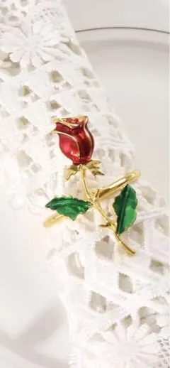 ローズ　ナプキンリング　4個セット　美女と野獣