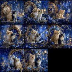 soul garden様パネル　猫と時計