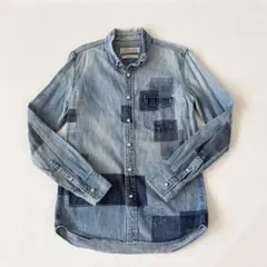 レミレリーフ デニムシャツ パッチワーク加工 REMI RELIEF 日本製