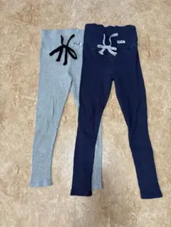 リブ編みマタニティレギンス2点セット　Mサイズ