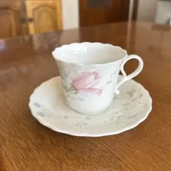 NARUMI カップ ＆ ソーサー ピンクとブルーの花柄 陶器製