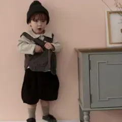 【韓国ベビー服】コーデュロイ バルーンパンツ・キュロット《サイズXS》