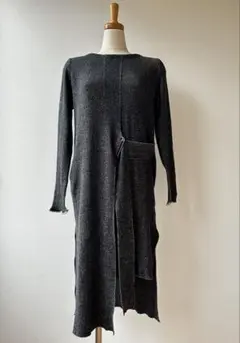 OSMOSIS loaf アシンメトリーニットワンピース オズモシス