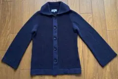 自由区♪襟付きカーディガン♪ネイビー38