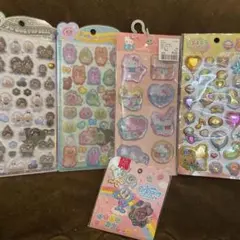 うるちゅるpopシール ＆ ぷくきらなっとうちゃん＆ウォーターシール ＆おはじき