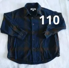 110　ユニクロユー　フランネルチェックシャツ　グリーン