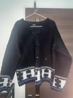 HUF(ハフ)カーディガン　黒 美品のサムネイル