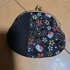ハローキティ　和柄　花柄　ガマ口財布