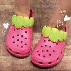 いちごサンダル（ピンク） L（約24cm～25cm) レディース クロック調