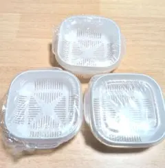 食品保存容器 3個セット 透明 四角形