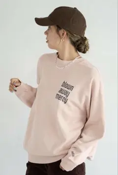 ベイフロウBAYFLOWピグメントロゴスウェットプルオーバー