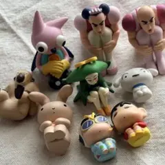 【クレヨンしんちゃん】まちぼうけ6＋他・ガチャガチャ/9点セット