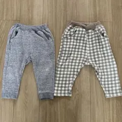 ベビーパンツ裏起毛フリース　2枚 90㎝ UNIQLO PAIR MANON