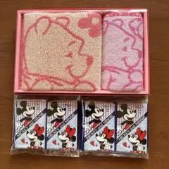 Disney タオルセット くまのプーさん とミッキー＆ミニーのポケットテッシュ