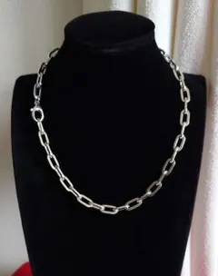 インディアンジュエリー 作家物 シルバー製 アズキチェーンネックレス F90