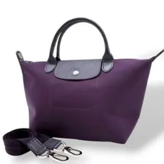 【大人気】Longchamp ロンシャン　2way ショルダー　パープル　良品 大人気】Longchamp ロンシャン 2way ショルダー パープル 良品 - メルカリ