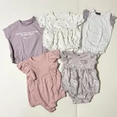 ベビー服　ロンパース　80 まとめ売り　セット売り　女の子　夏服