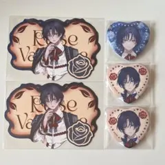 にじさんじ 花籠つばさ Rose Valentine ハート型缶バッジ OS特典