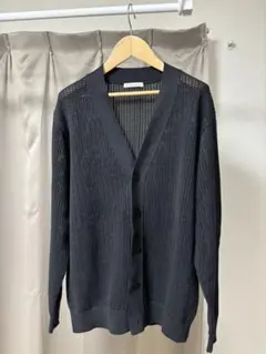 ユナイテッドアローズ メッシュ ニットカーディガン L 黒