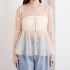 新品 Chico チュールロンT アイボリーのサムネイル